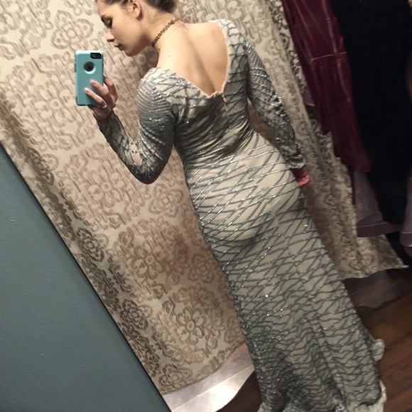 NWOT Akira Chicago Floor Length Sequin Prom Gown - Picture 2 of 9